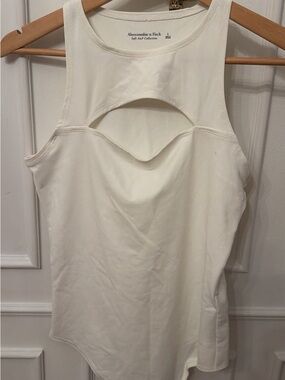 Abercrombie & Fitch Cream Cutout Sleeveless Top